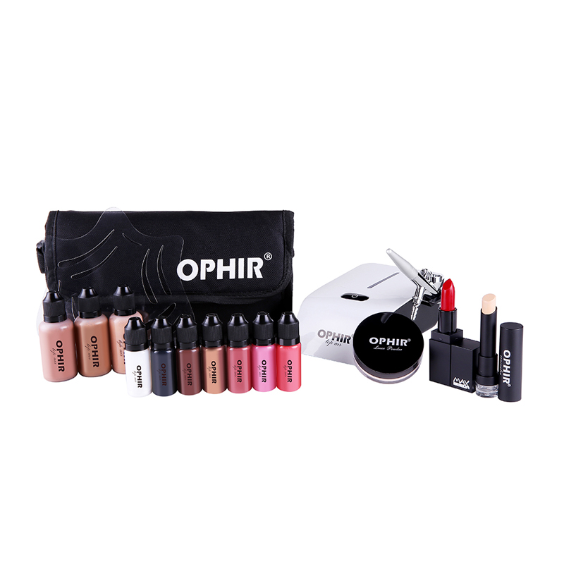 Airbrush Compressor Kit - OPHIR 프로 메이크업 세트 0.3mm 에어