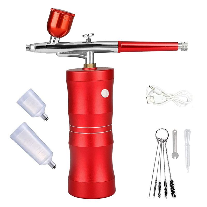 Airbrush Compressor Kit - 압축기가 포함된 휴대용 에어브러시 키트, 3개의