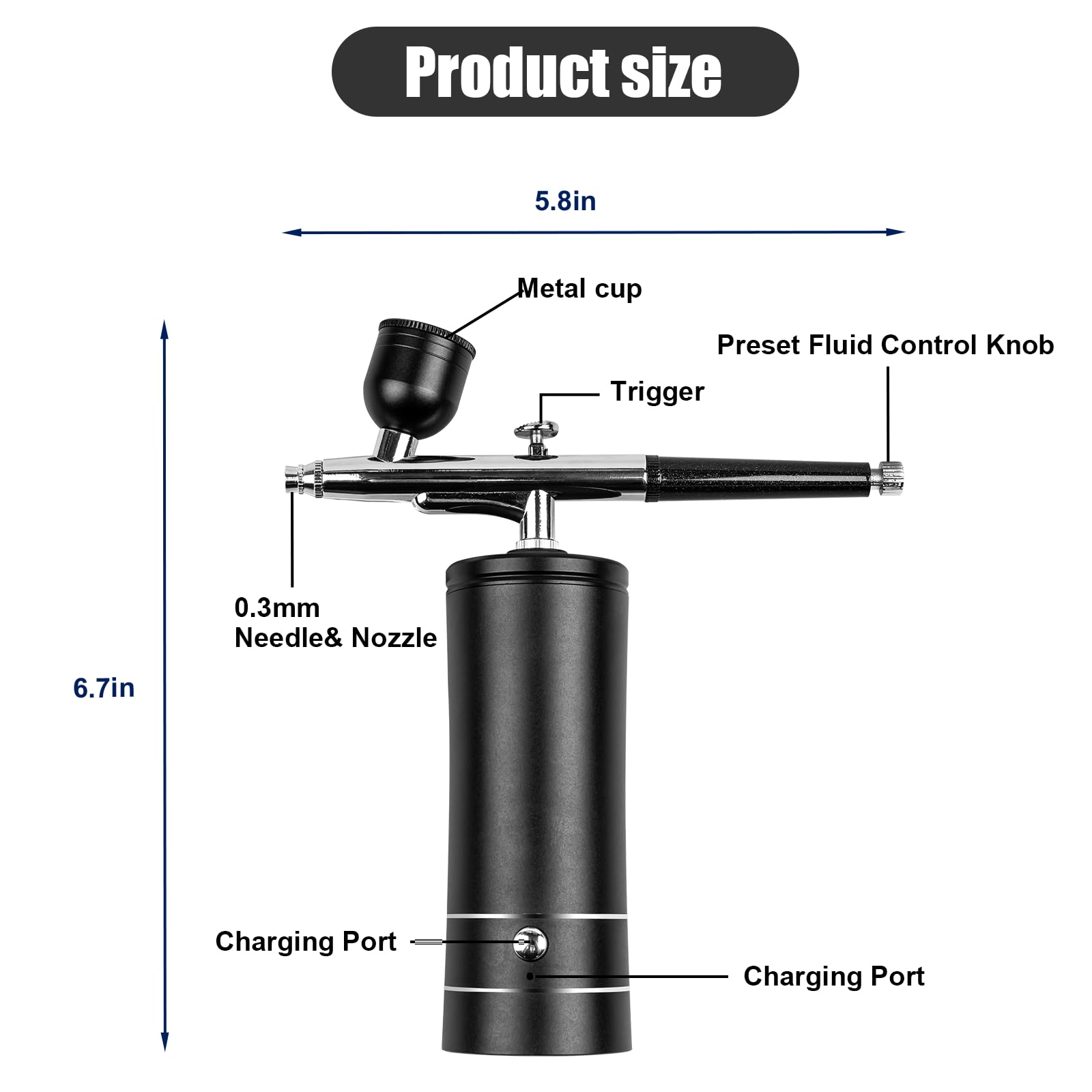 충전식 무선 에어브러시 컴프레서, 막힘 방지 고압 에어 - Airbrush Compressor Kit 리뷰 및 가격